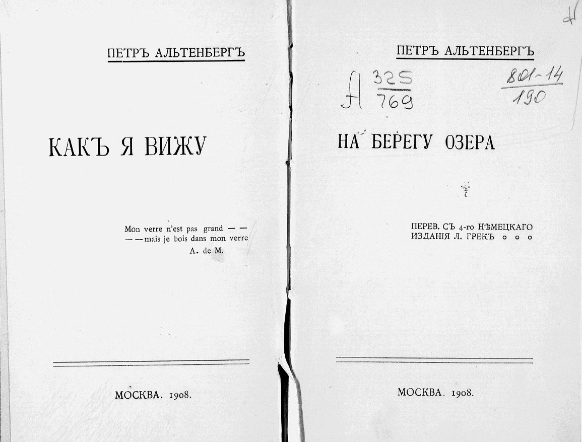 Как я вижу. На берегу озера - Петер Альтенберг